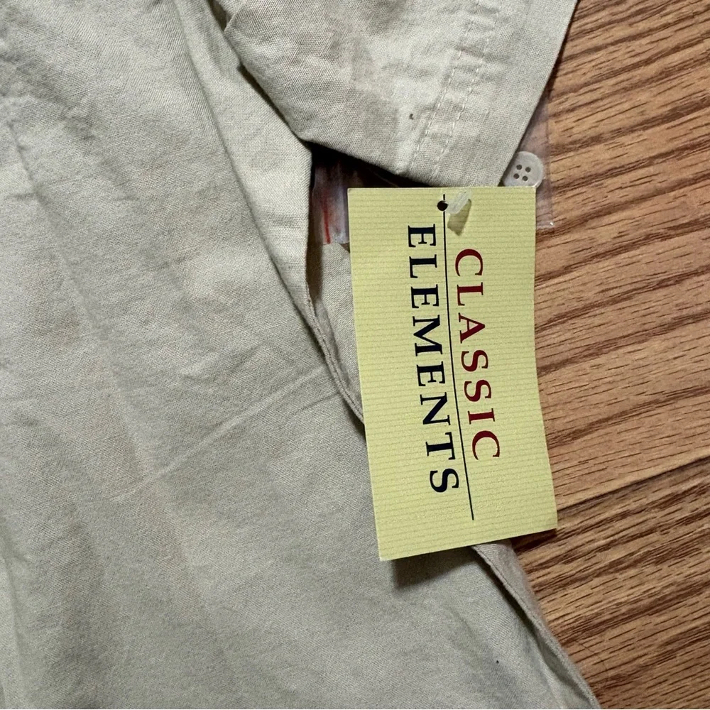 NEW NWT Classic Elements Button Front Embroidered Shirt Medium Gorpcore Vintage - Picture 5 of 8